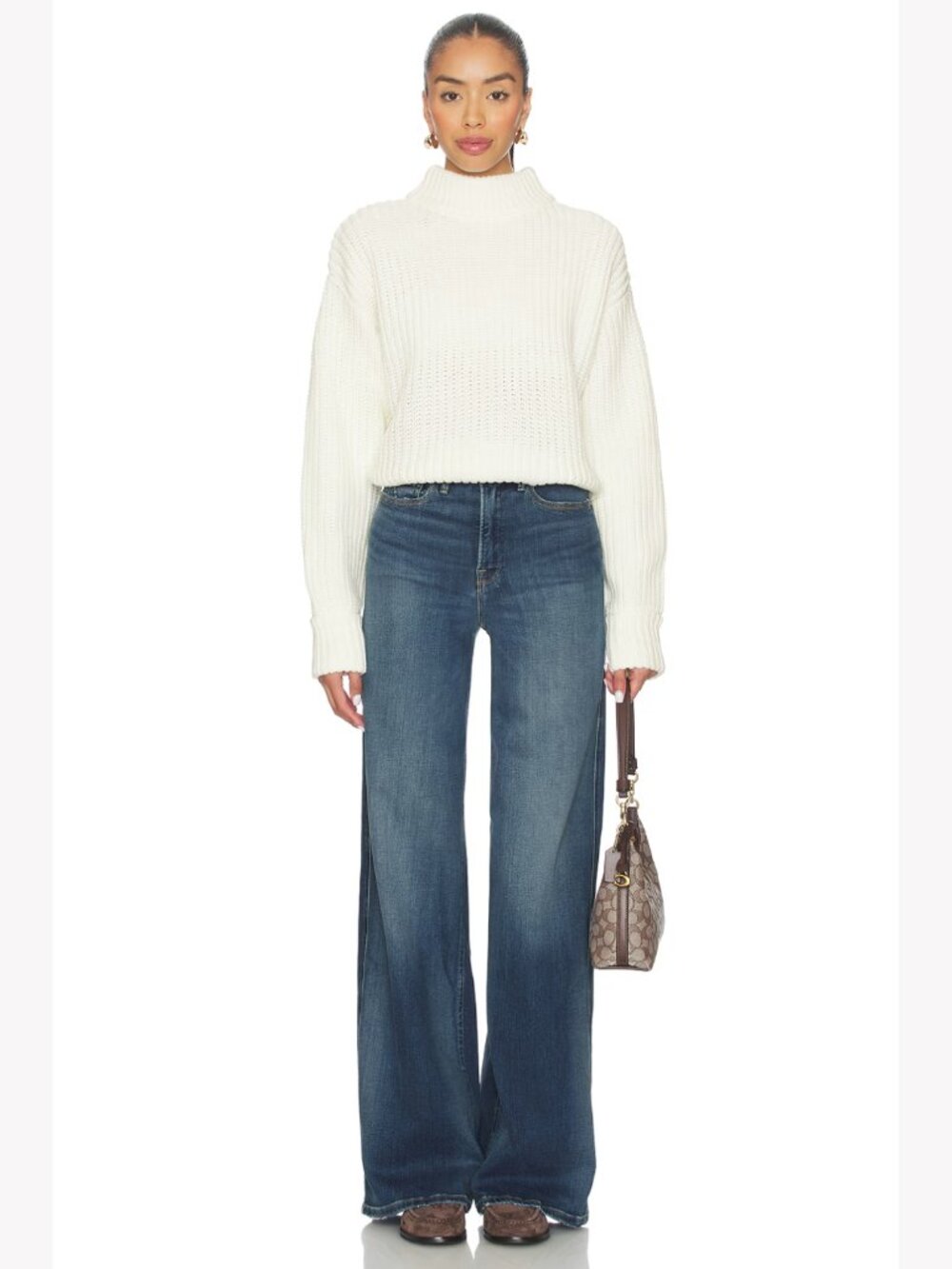 Good American Soft Tech Good Skate Wide Leg Jeans - Picture 5 of 5